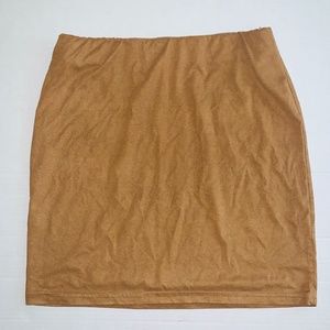 AEO American Eagle Tan body con tight mini skirt